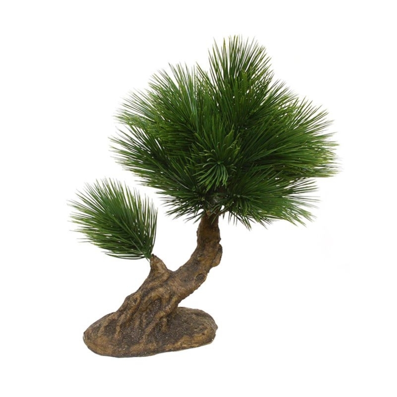 Pinus mini bonsai artificiale su piede 35cm