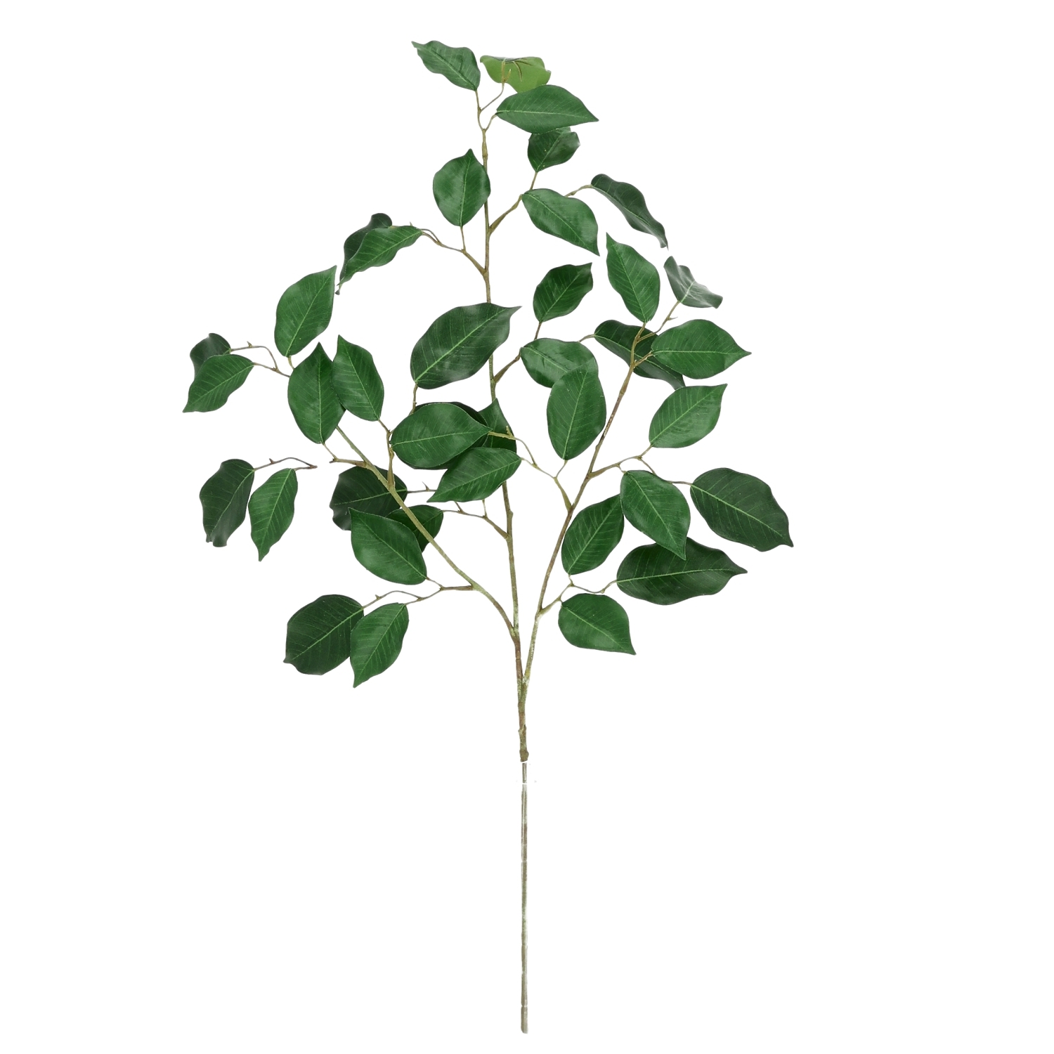 Ramo di Ficus FR Artificiale 77cm Verde