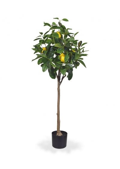 Albero artificiale di limone su tronco 120 cm