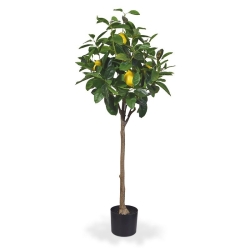 Albero artificiale di limone su tronco 120 cm