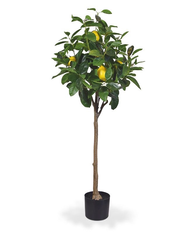Albero artificiale di limone su tronco 120 cm
