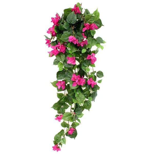Bougainvillea artificiale da appendere 100 cm - viola