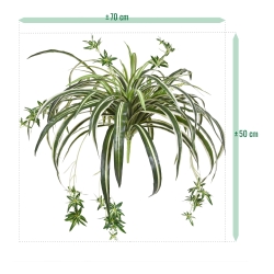 Pianta artificiale da appendere Chlorophytum 50 cm
