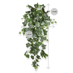 Edera Deluxe da appendere 75 cm verde