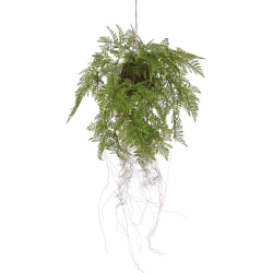 Composizione di felci artificiali a strascico di 35 cm su corda