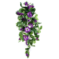 Petunia deluxe pianta artificiale ricadente 80 cm - viola