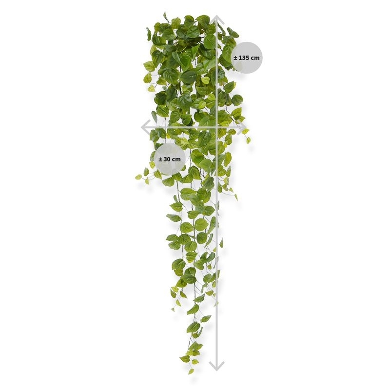 Filodendro artificiale sospeso 130 cm verde