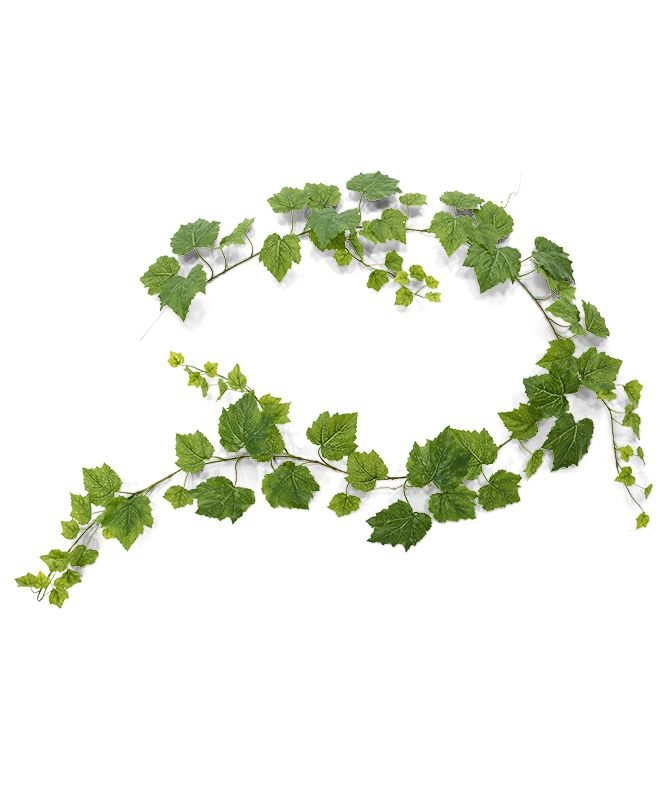 Ghirlanda d'uva artificiale 180 cm verde