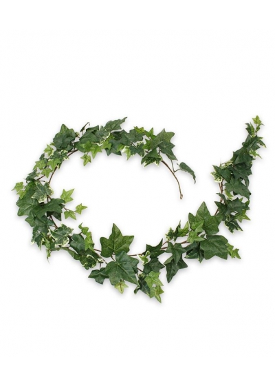 Ghirlanda di edera artificiale verde-variegata 180 cm