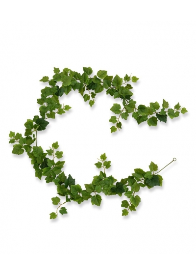 Ghirlanda di foglie d'uva 180 cm verde