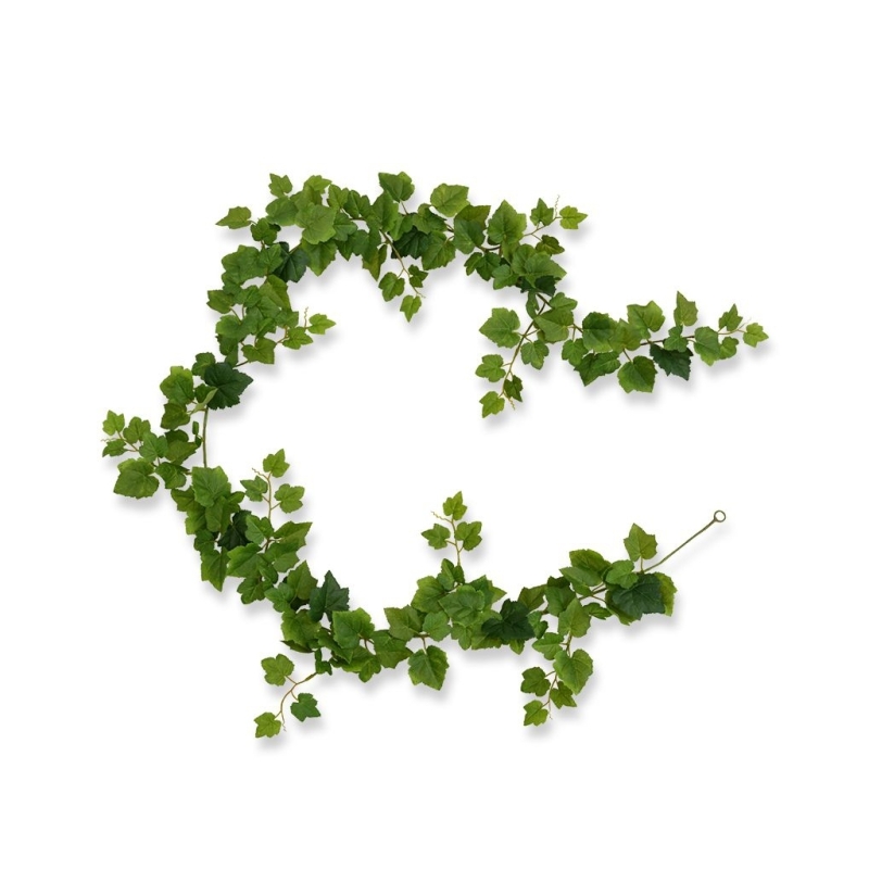 Ghirlanda di foglie d'uva 180 cm verde