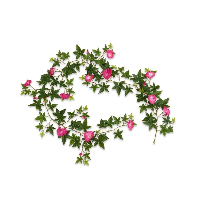 Ghirlanda di petunia artificiale pendente 180cm - cerise