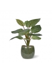 Filodendro Birkin pianta artificiale 30 cm in vaso