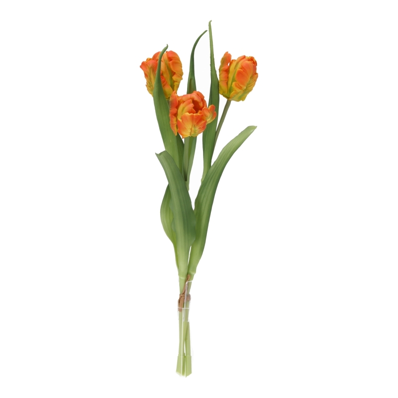 Mazzo di tulipani artificiali RT arancione 40 cm