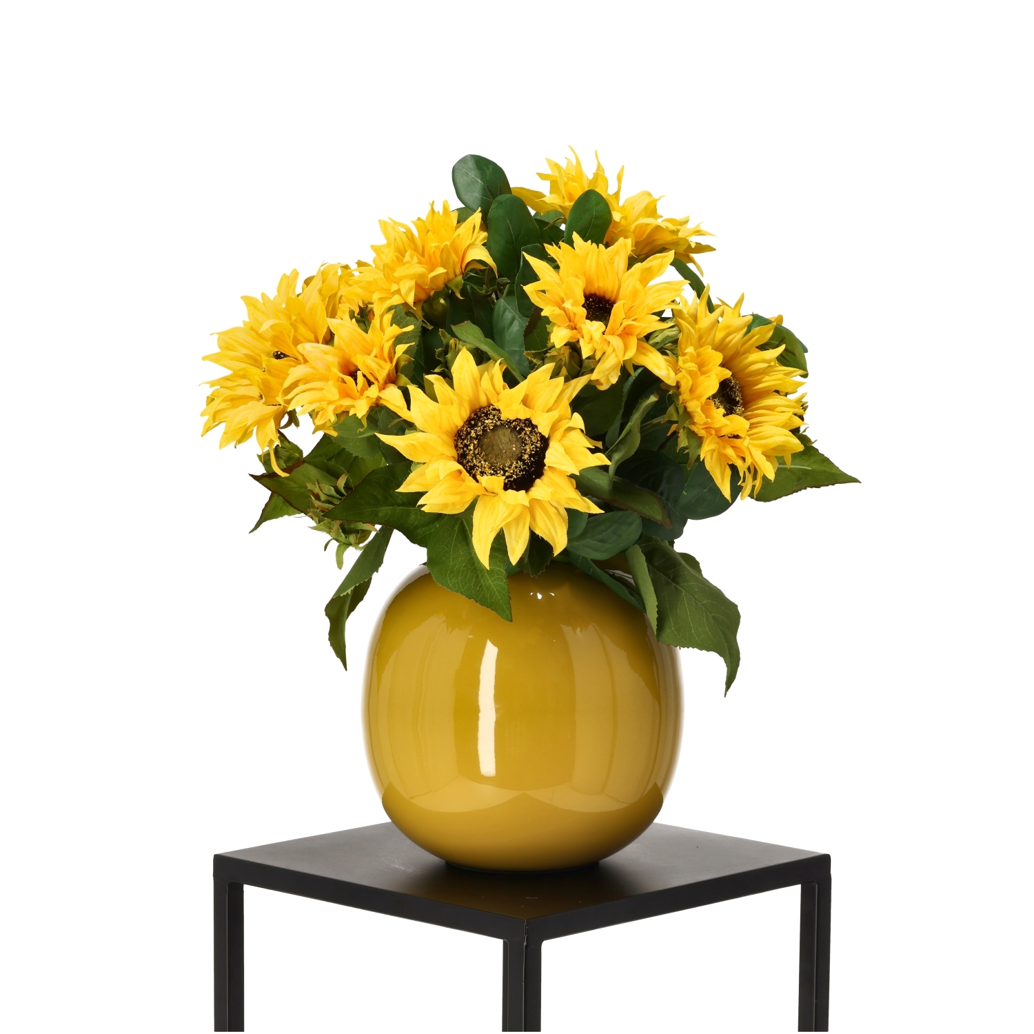 Bouquet artificiale legato a mano Lizzy Bordeaux – Giallo