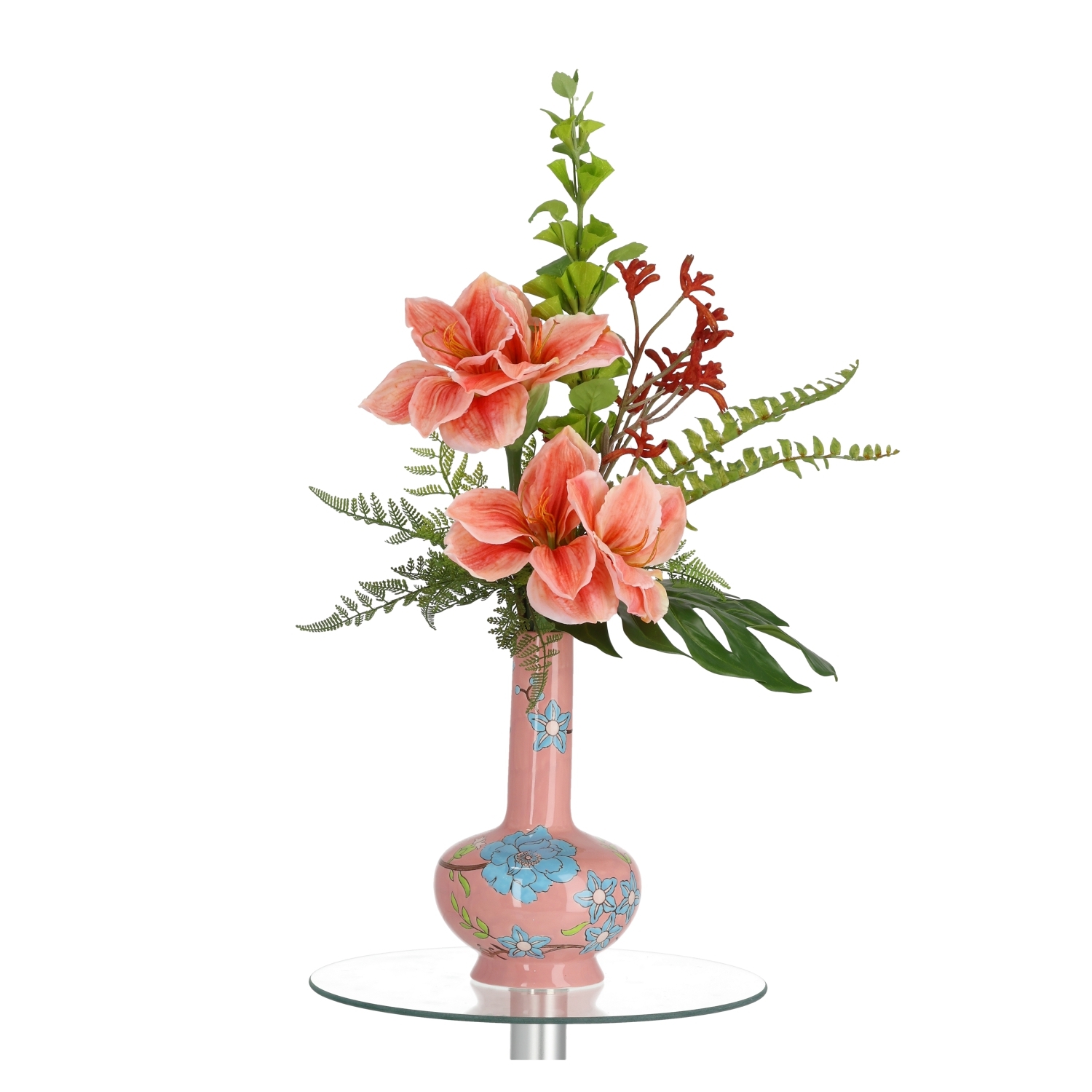 Bouquet Artificiale Legato a Mano Mia Oslo Rosa