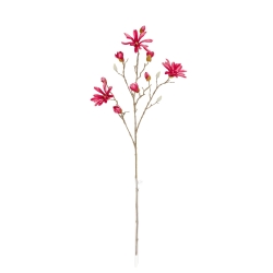 Branche di Magnolia Giapponese Artificiale 89cm Cerise