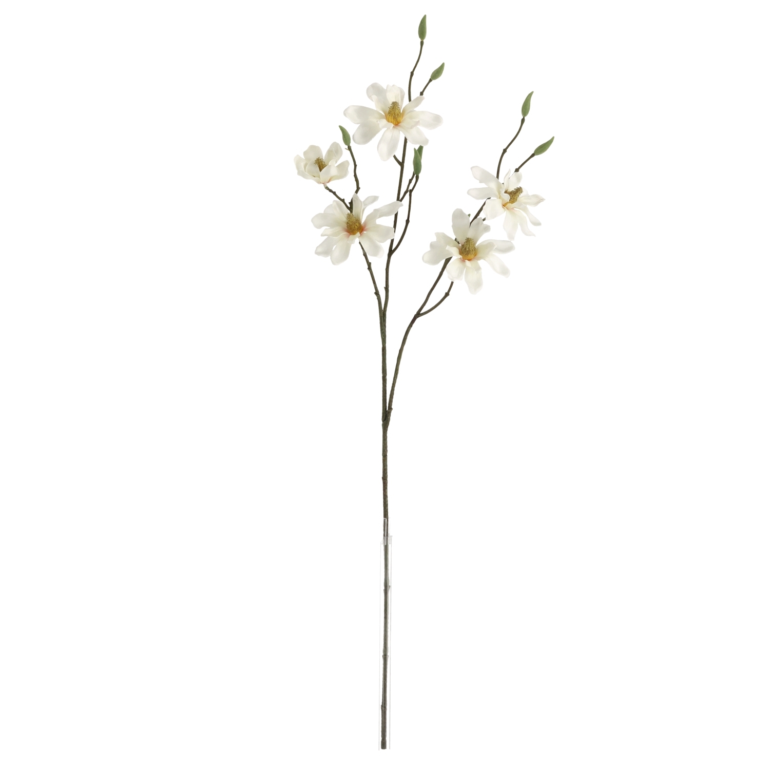 Ramo di Magnolia Artificiale 83cm Crema