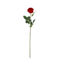 Ramo di Rosa Bella Artificiale 50cm Rossa