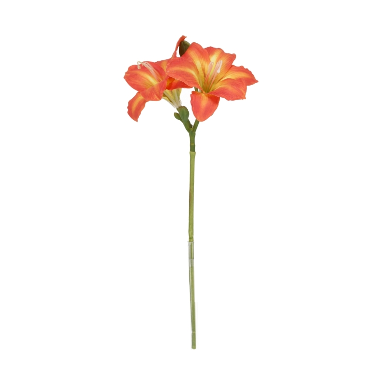 Ramo di Amaryllis Artificiale 39cm Arancione