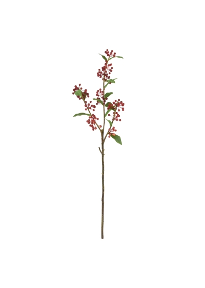 Ramo artificiale di Malus Sargentii 75 cm rosso