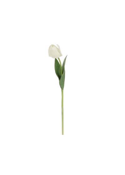 Ramo di Tulipano Artificiale 48cm Crema