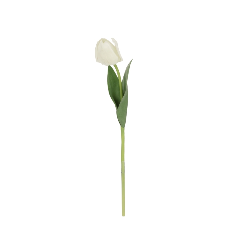 Ramo di Tulipano Artificiale 48cm Crema