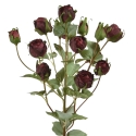Ramo artificiale di rosa tropicale 70 cm rosso