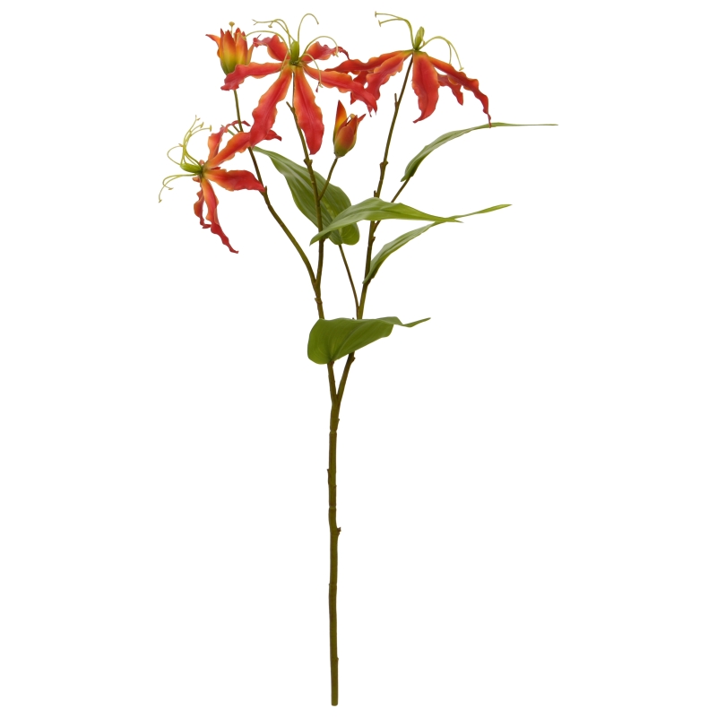 Gloriosa fiore artificiale arancione 75 cm