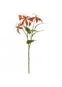 Gloriosa fiore artificiale arancione 75 cm