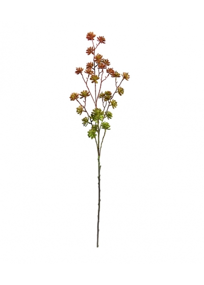 Ramo artificiale di Echeveria 100 cm bordeaux