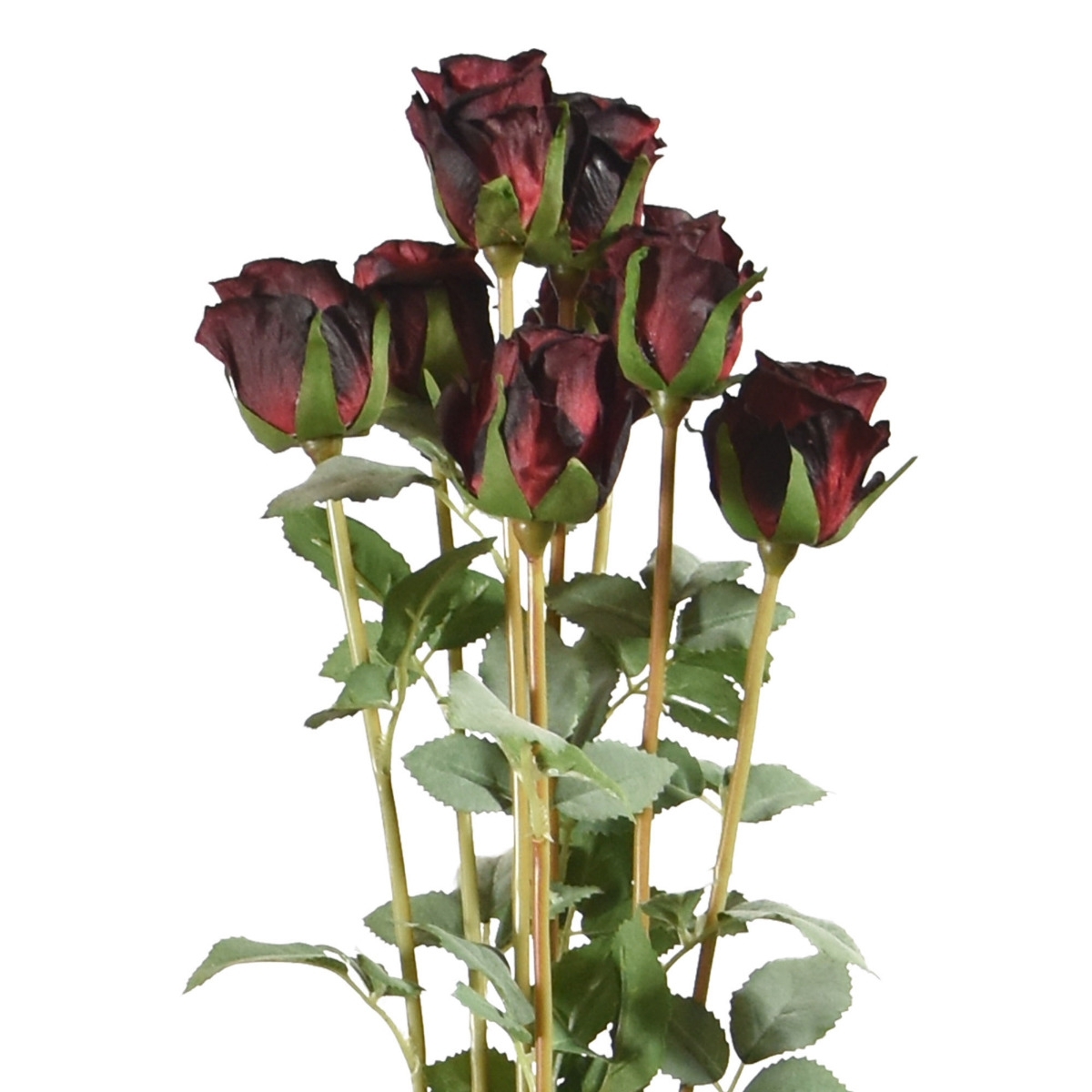 Pacchetto di rose artificiali x8 70 cm rosso
