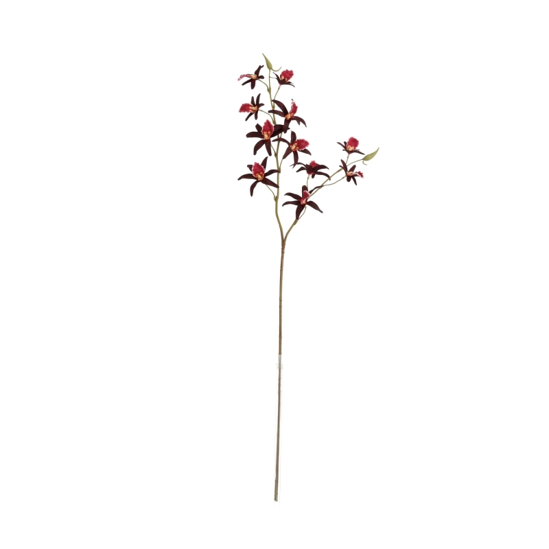 Orchidea Dendrobium Artificiale 92cm Borgogna