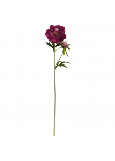 Scabiosa Fiore Artificiale 57cm Borgogna