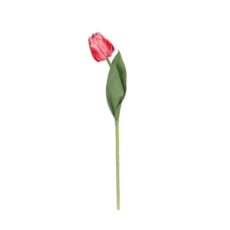 Ramo di Tulipano Artificiale 48cm Rossa-Cerise
