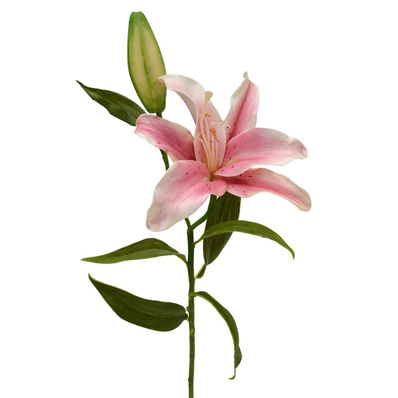 Ramo artificiale di giglio Deluxe 55 cm rosa
