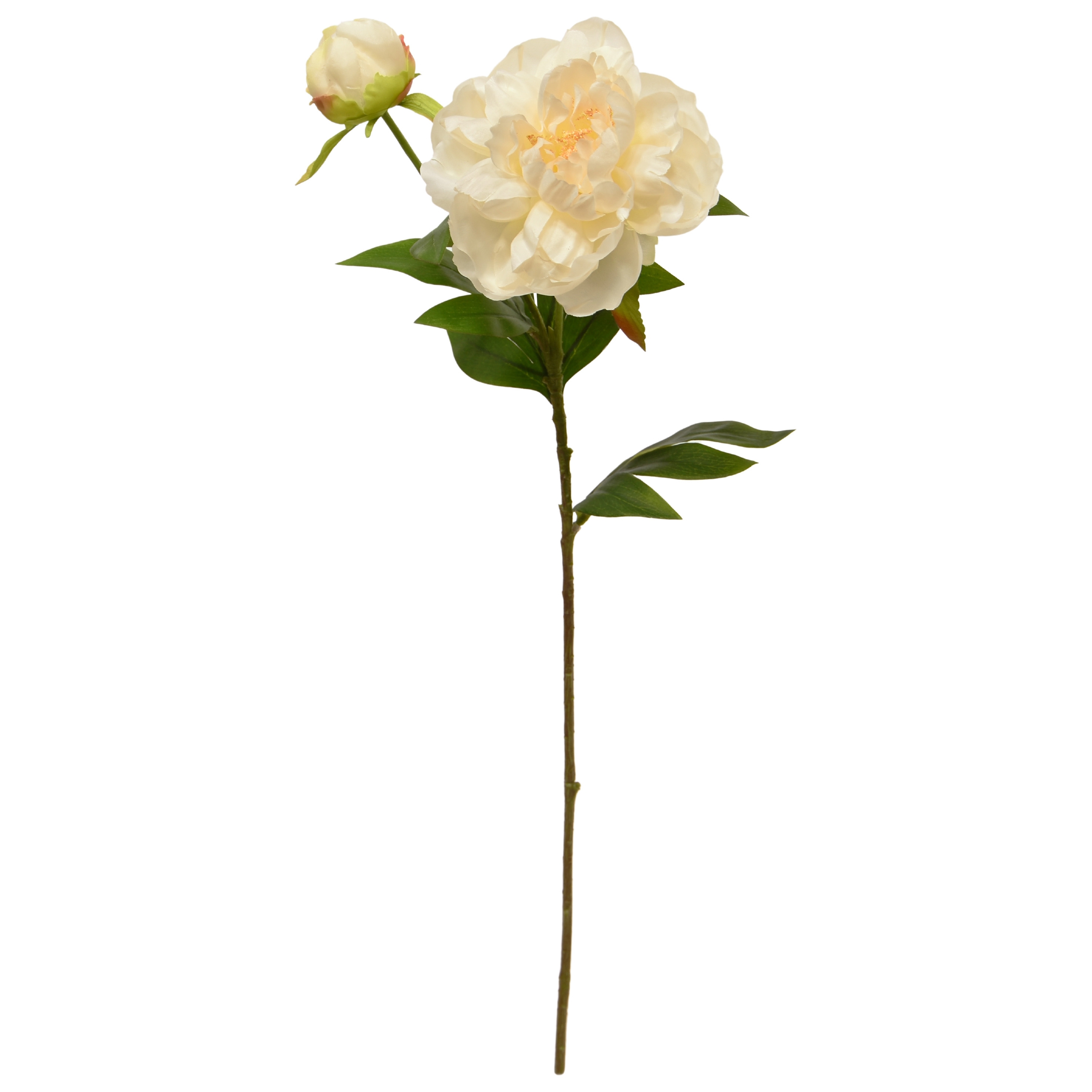 Peonia fiore artificiale 69cm crema