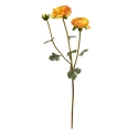 Ramo artificiale di Ranunculus 60 cm giallo-arancio
