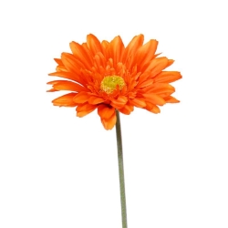 Gerbera artificiale a stelo 60 cm arancione