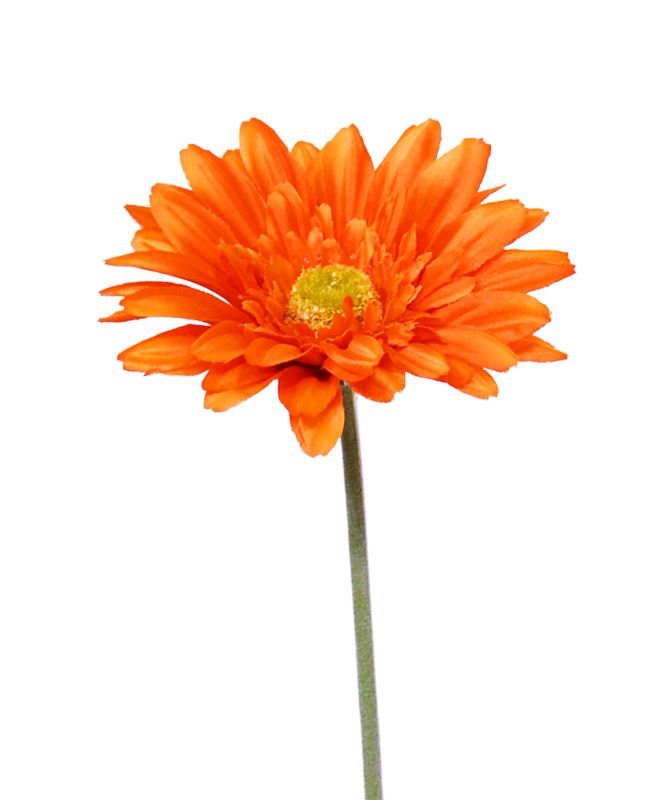 Gerbera artificiale a stelo 60 cm arancione