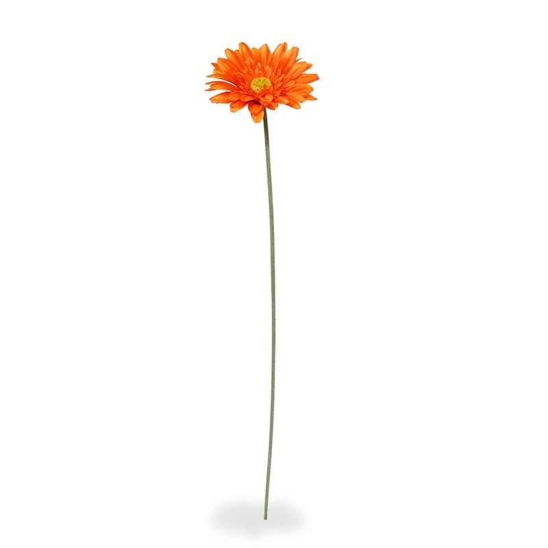 Gerbera artificiale a stelo 60 cm arancione