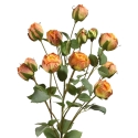 Ramo artificiale di rosa tropicale 70 cm arancione