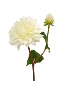 Ramo artificiale di dalia 50 cm crema