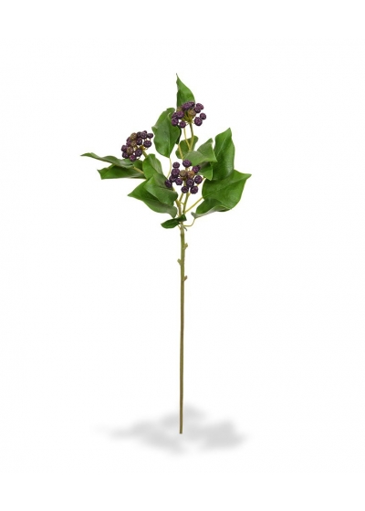 Ramo di agrifoglio artificiale giapponese 60 cm blu