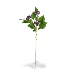 Ramo di agrifoglio artificiale giapponese 60 cm blu