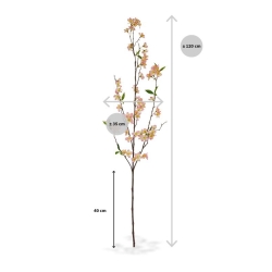 Ramo artificiale Blossom deluxe 120 cm rosa
