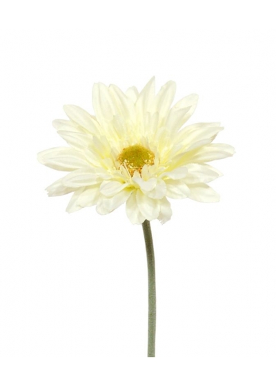 Gerbera artificiale a stelo 60 cm crema