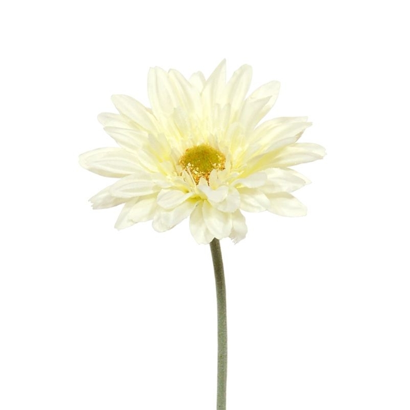Gerbera artificiale a stelo 60 cm crema