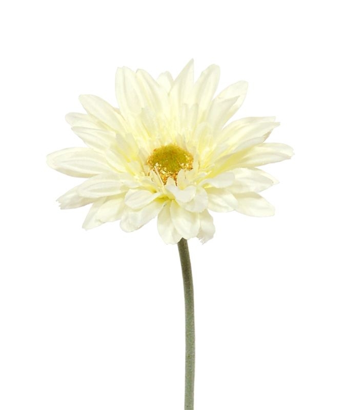 Gerbera artificiale a stelo 60 cm crema
