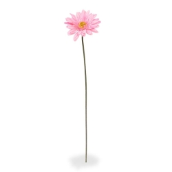 Gerbera artificiale a stelo 60 cm rosa
